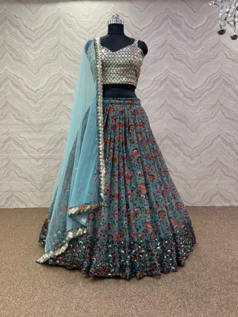 Designer Party Wear Lehenga Choli Indian Pakistani Lehenga New Bollywood Wedding