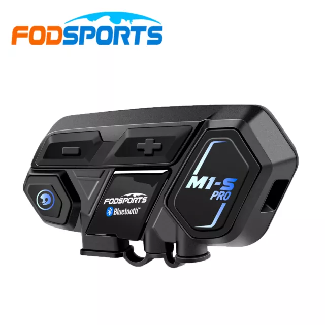 M1-S Moto Bluetooth Casco Interfono BT Cuffia Senza Fili Citofono 2000M Intercom