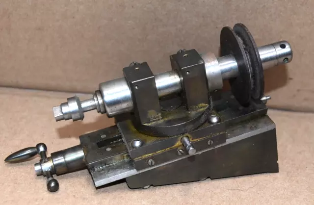 Watchmakers Unsigned Adjustable Lathe Milling Attachment?  6 1/2" Long