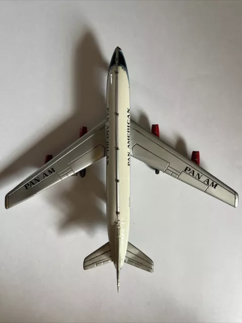 Vintage Tin Airplane Pan American Clipper N707PA. Made In Japan.