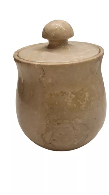 Vintage Carved Marble Lidded Jar Urn high quality