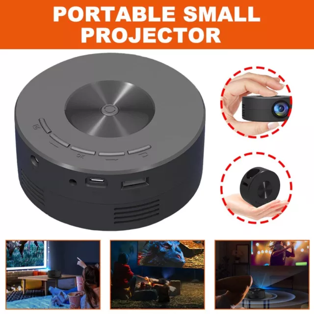 Portable Mini Projector LED Micro Projector 1080P Home Meeting Theater I