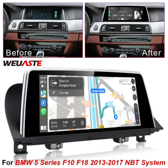 Car GPS BT Wireless Carplay 4+64GB For BMW 5 Series F10 F18 2013-2017 NBT System