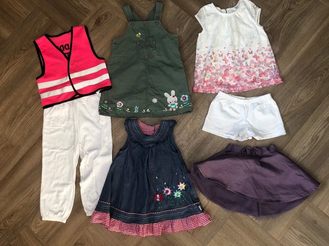 7x Articoli Ragazze Pacchetto Pantaloncini Gonna Abito Hi-viz
