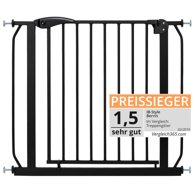 Treppengitter Türschutzgitter Absperrgitter ohne Bohren BERRIN XXL ib style®