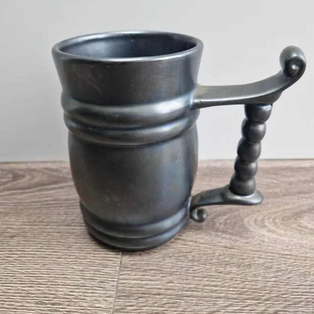 Vintage Retro Prinknash Abbey Pottery Gunmetal Tankard