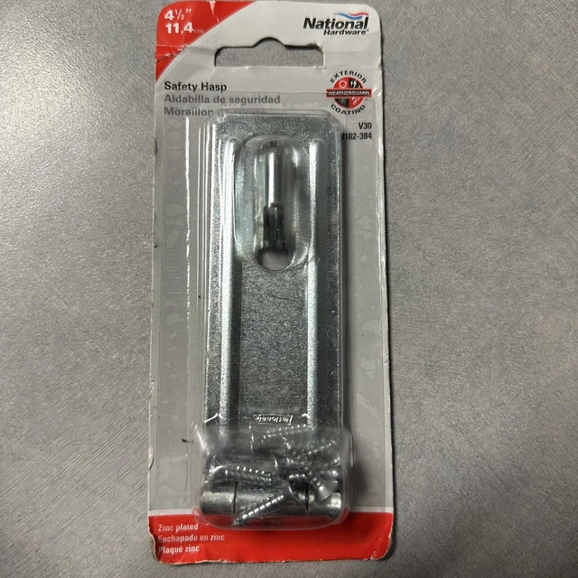 National Hardware 4 1/2" N102-384 V30 Steel Zinc Plated Safety Hasp / Lock
