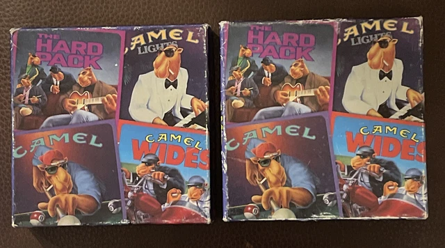 Vintage Bar Coasters Joe Camel Cigarettes 1992 2 Boxes, 8 Coasters Advertising