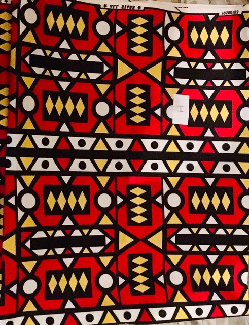 Tissu Africain Wax Kente - Pagne En Coton Imprimé - Dimensions 1m10 X 1m70 - Lot De 10 Pièces