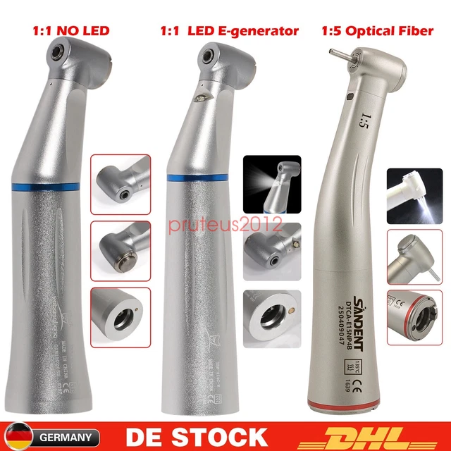 Dental Winkelstück Handstück Mit Licht 1:5 Rot 1:1 Blau Handstück