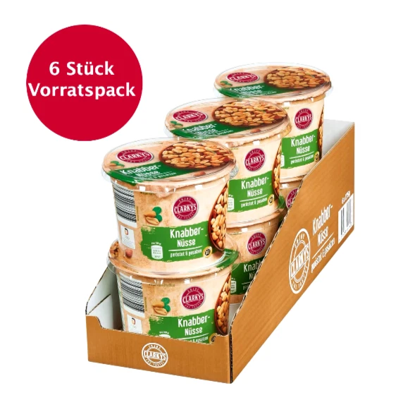 6 x 275 g snack Clarkys Clarkys noci tostate e salate confezione da 1650 g
