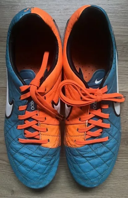 Nike tiempo blu e on sale arancioni