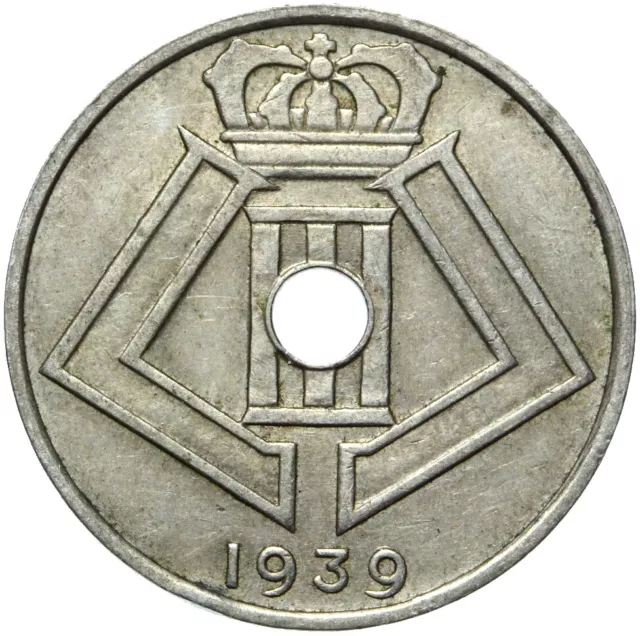 Belgien - Münze - 25 Centimes 1939 - Leopold III Coburg