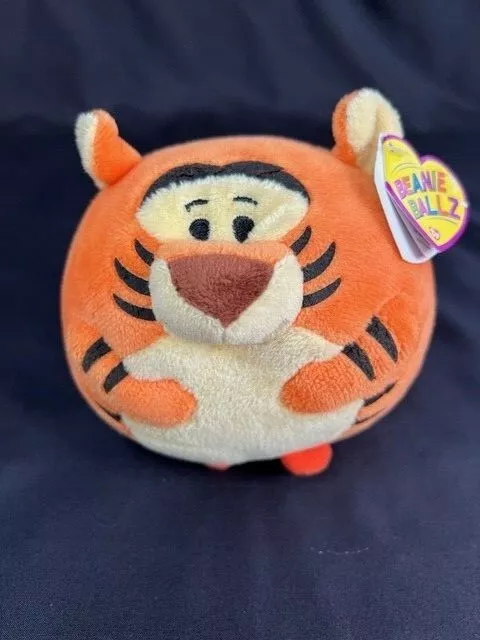 Ty Beanie Ballz Disney Tigger Ball 5" 13cm Rare Plush Stuffed Toy Pooh's Friend