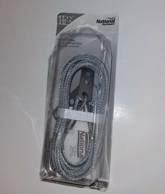 "Cables de seguridad National Hardware 2 piezas N280-388 8'8"" × 1,8"