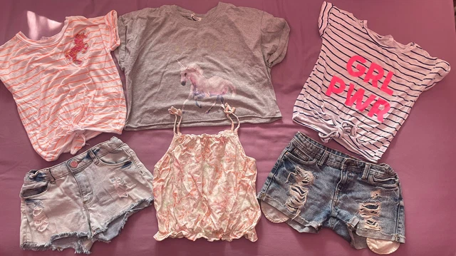 gorgeous girls River Island short & top bundle age 7-8 years