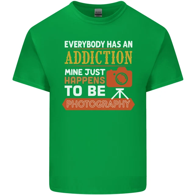 T-shirt top da uomo cotone Photography Addiction divertente fotografo 11