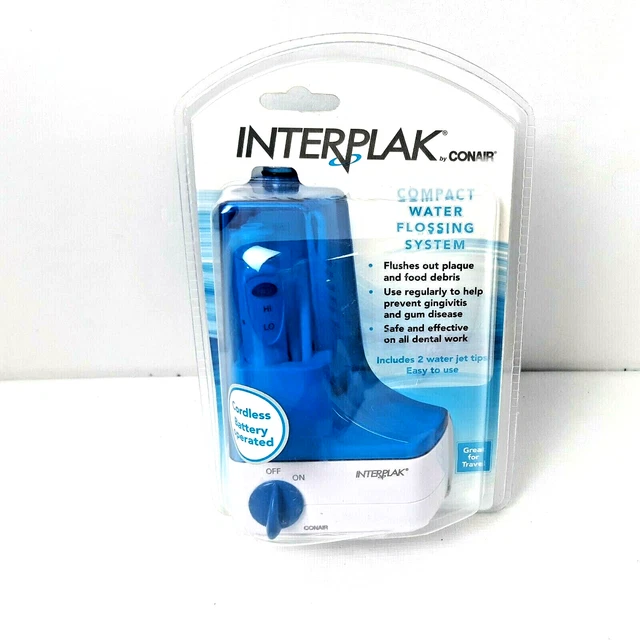 CONAIR INTERPLAK COMPACT Dental Water Jet Cordless Battery Operated