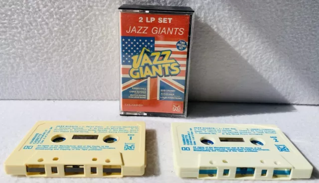 Jazz Giants, Various Artists, RARE Double Cassette Tape Box Set, VGC