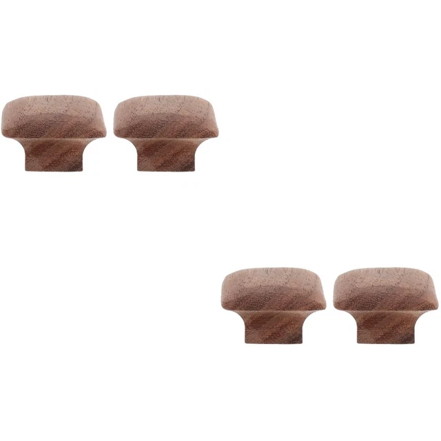 4 Pcs Wooden Knobs Cabinets Handle Drawer Knobs Exterior Doors