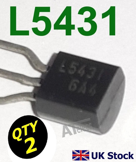 Produktbild von 10 Stück TL431CLP – Einstellbare Shunt-Spannungsreferenz, TO-92-3, 2,495–36 V, ±2 % Toleranz