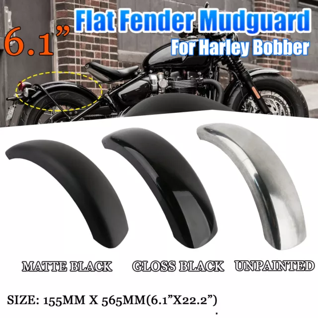 Heckfender Kotflügel Schutzblech Stahl 155mm x 565mm für Harley Bobber Chopper