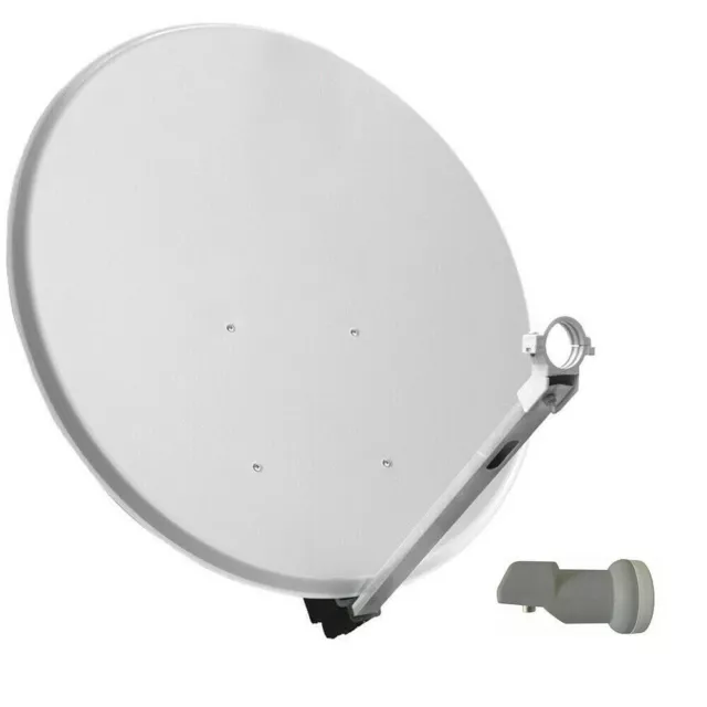 KIT Parabola Satellitar​e 80 Cm Antenna TV Completa LNB 1 Out Sky TiVu Sat