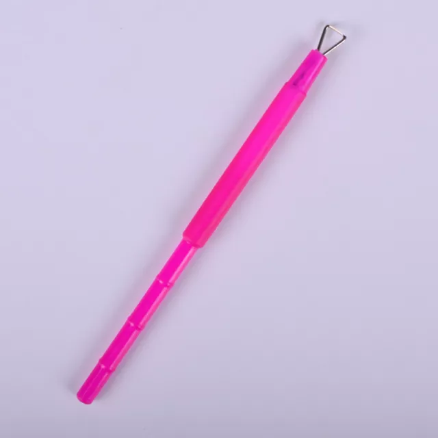 Stainless Steel Nail Art Triangle Gel Polish Remover Stick UV Rod Pusher Pink