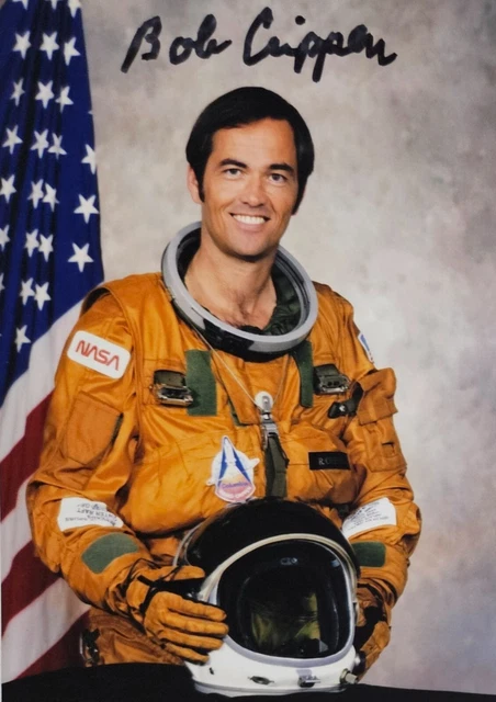 Robert Bob Crippen Hand Signed Autograph Photo NASA Astronaut  Space Shuttle