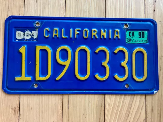 1990 California License Plate