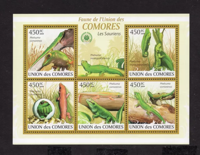 Comoros 2009 mini sheet of stamps Mi#2346-2350 MNH CV=12$
