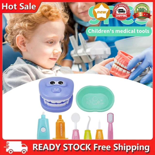 Tikhell 9-teiliges Zahnputzspiel f? Kinder, p?agogisches Dental-Szenenspielzeug,