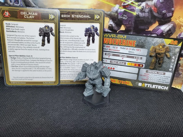 Battletech CGL Wolverine with cards
