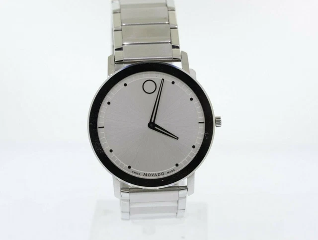 Uomo Movado 0606881 Zaffiro Acciaio Inox Quadrante Orologio