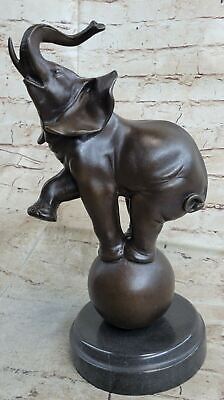 Bronze African Elephant Sculpture Animal Figure Home Decor Figurine Popular Gift