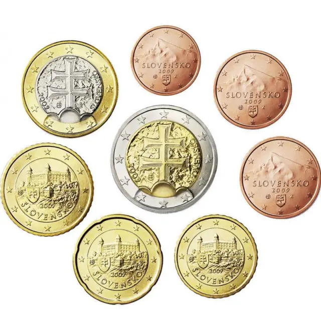 Slowakei KMS 2009 ST 1 Cent - 2 Euro lose