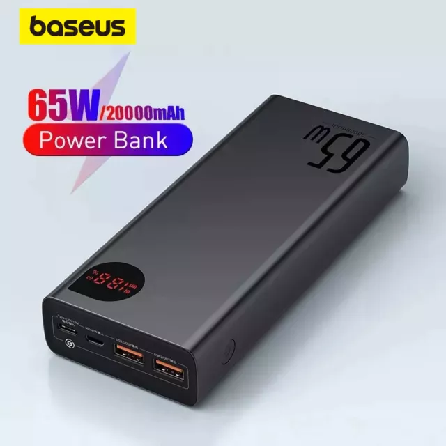 Baseus Power Bank 20000mAh Type-C PD 3.0 Fast Charger External Battery Powerbank