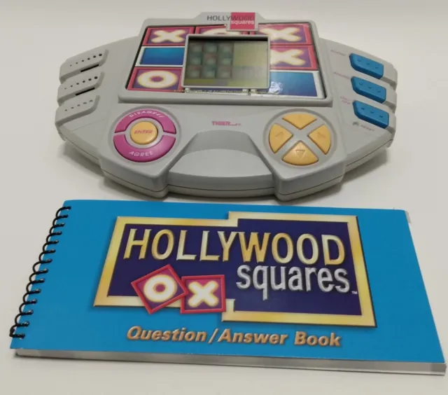 Handheld Electronic Game TV Hollywood Squares VTG 90’s Tiger w/Q & A Book
