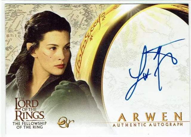 Herr der Ringe Gemeinschaft des Rings FOTR Auto Autogramm Liv Tyler als Arwen