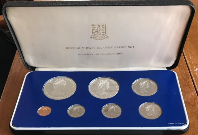 Franklin Mint 1982 British Virgin Islands Proof Set COA Uncirculated