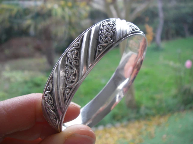 Bracelet En Argent Massif Pour Montre Gousset Ou De Col - Vintage Circa 1900, Unisexe