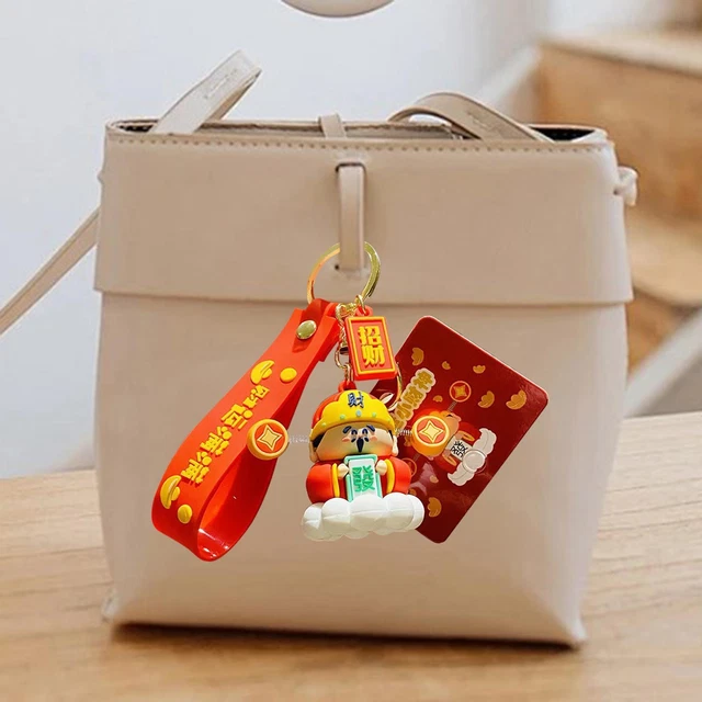Porte-clés Peluche Cheval 2026 - Pendentif Sac à Main, Breloque Sac à Dos, Doux, Anti-perte - Cadeau Nouvel An Chinois Pour Tous