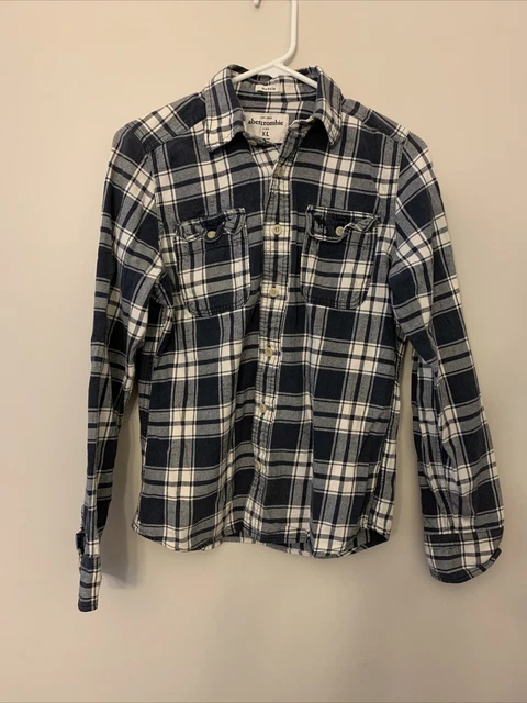 Kids ABERCROMBIE & FITCH Plaid Muscle Shirt Size XL
