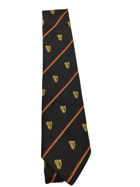 Cravatta Roberto London stampata in nero e oro vintage a righe