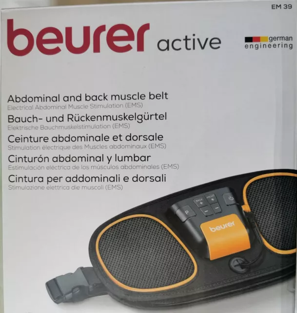 Beurer EM 39 2-in-1 Bauch- und Rückenmuskeltrainer, EMS-Gürtel OVP Gebrauchsspur