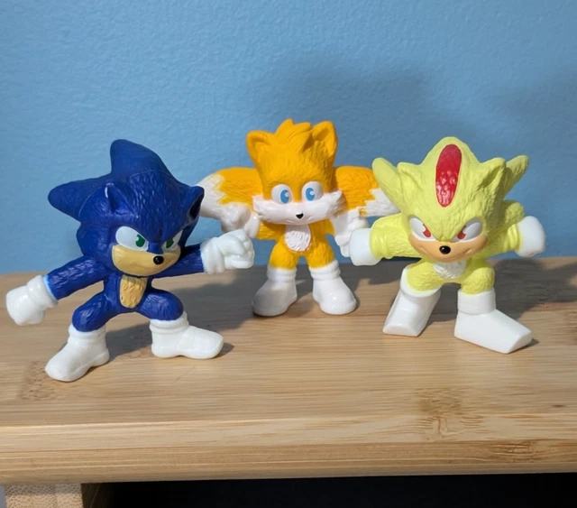 SONIC THE HEDGEHOG Plastic Figures Sonic Tails Super Shadow McDonalds ...