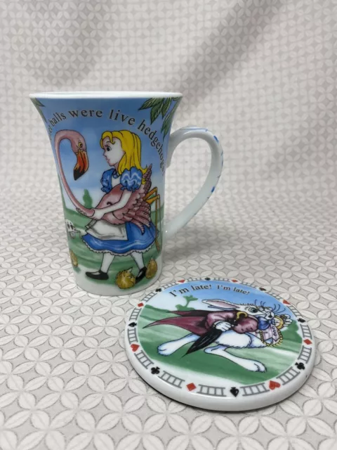 Alice in Wonderland Cafe Paul Cardew Cafe Coffee Cup Mug & Coaster