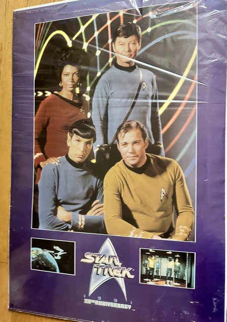 Vintage Star Trek poster. 25th Anniversary Exhibition. In original packing.