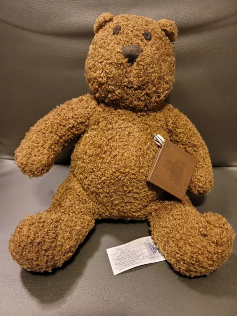 Baby Gap Vintage Teddy Bear Brown Plush Rattles Stuffed Animal Curly small