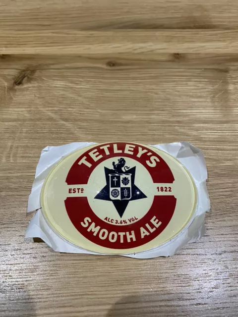 Tetley’s Smooth Ale Oval Fish Eye / Frog Eye Bar Beer Pump Badge Lens, New